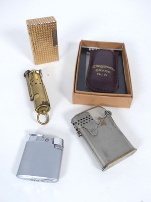 Lot 366 - A Du Pont gold plated cased pocket cigarette...