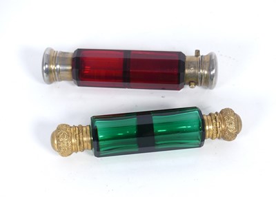 Lot 369 - A Victorian double ended scent bottle having a...