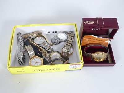Lot 371 - A gentleman's gold plated cased Rotary...