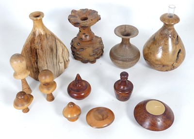Lot 381 - A small collection of treen to include a thuya...