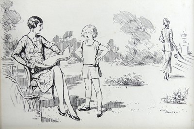 Lot 304 - Lewis Baumer (1870-1963) - 'Look here, Mother.....
