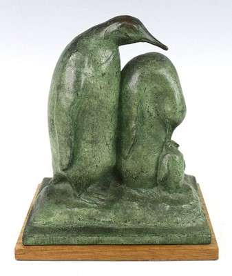 Lot 183 - Mid-20th century school - a green patinated...