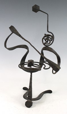 Lot 182 - A contemporary welded iron freestanding...