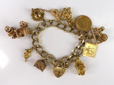 Lot 2226 - A 9ct yellow gold filed open curblink bracelet,...