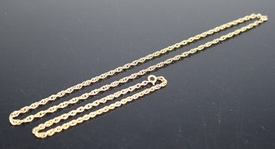 Lot 298 - A 9 carat gold double chain link necklace,...