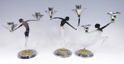 Lot 192 - A collection of three Art Deco chrome...