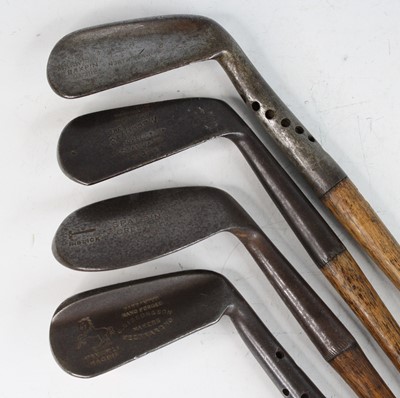 Lot 1155 - A collection of mostly hickory shafted golf...