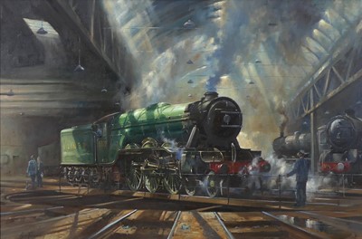 Lot 362 - Alan Fearnley (b.1942) - The Flying Scotsman,...