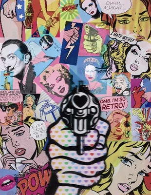 Lot 353 - Dan Pearce (b.1973) - Aim For Love, lenticular...