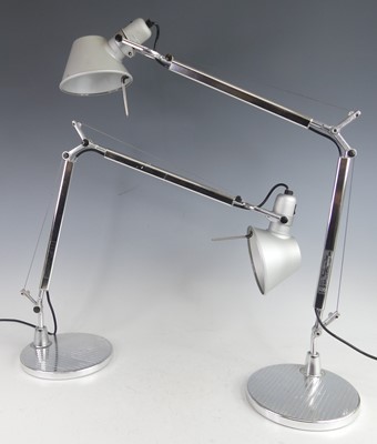 Lot 204 - A pair of Artemide 'Tolomeo' aluminium desk...