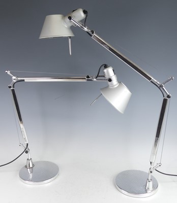 Lot 205 - A pair of Artemide 'Tolomeo' aluminium desk...