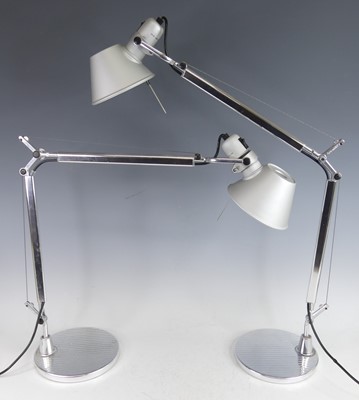 Lot 206 - A pair of Artemide 'Tolomeo' aluminium desk...