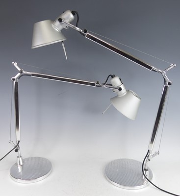 Lot 207 - A pair of Artemide 'Tolomeo' aluminium desk...