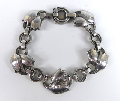 Lot 159 - Georg Jensen - a Danish sterling silver 'Tulip'...