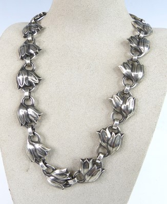 Lot 160 - Georg Jensen - a Danish sterling silver 'Tulip'...