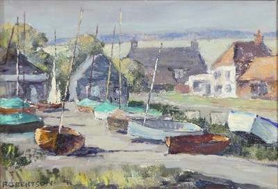 Lot 251 - Robertson (20th century) - Moored dinghies,...