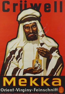 Lot 284 - A Crüwell Mekka tobacco advertising poster,...