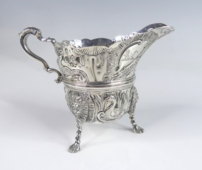 Lot 2114 - A late Victorian Irish silver cream jug,...