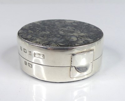 Lot 2122 - An Elizabeth II silver snuff box, of circular...