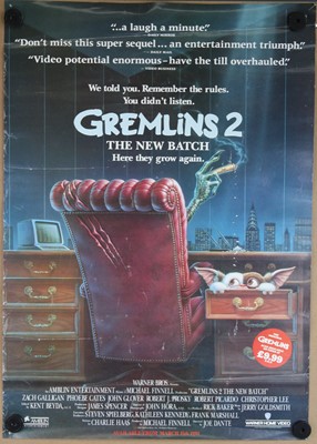 Lot 1324 - Gremlins 2: A New Batch, 1990 VHS release...