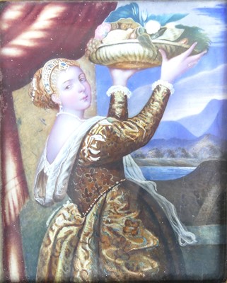 Lot 2295 - After Titian (c1488-1576) - Girl with a...