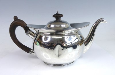 Lot 2145 - A George III silver bachelors teapot, of plain...