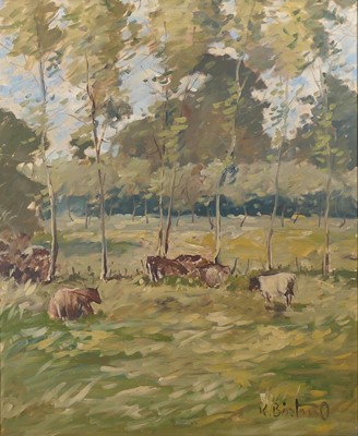 Lot 333 - Knud Bostrup (Danish, 1927-2011) - Cattle...