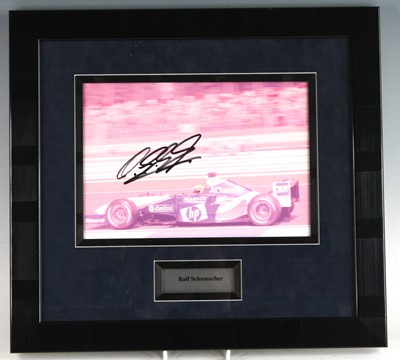 Lot 1296 - Ralf Schumacher, a 20 x 29cm image of...