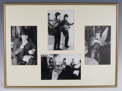 Lot 1271 - The Beatles, a set of four black and white...