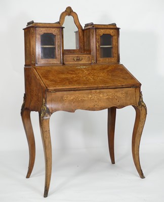 Lot 2464 - A Victorian figured walnut and marquetry...