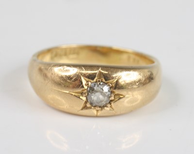 Lot 2217 - An Edwardian 18ct yellow gold diamond dress...