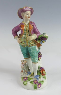 Lot 2047 - A late 18th century porcelain figure group,...