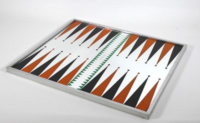 Lot 172 - A Ringo or Robin mirrored glass backgammon...