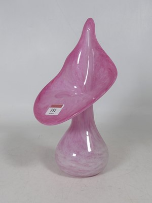Lot 151 - An Alum Bay pink glass jack in the pulpit vase,...