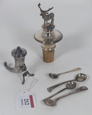Lot 212 - A Norwegian silver pepper, in the form of a...