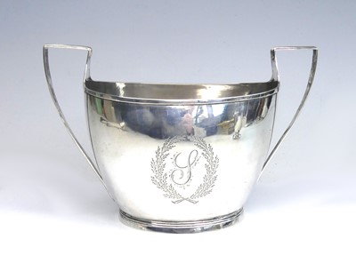 Lot 2075 - A George III Newcastle silver twin handled...