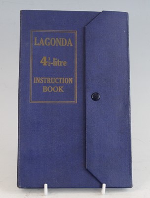 Lot 2012 - Lagonda: 4 1/2 Litre Instruction Book, bound...