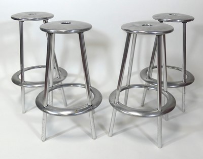 Lot 428 - A set of four contemporary aluminium breakfast...