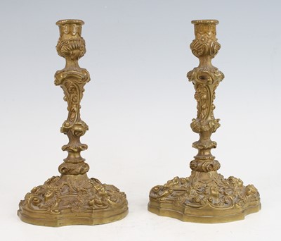 Lot 2269 - A pair of Louis XV style French gilt bronze...
