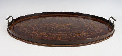 Lot 2256 - A Sheraton Revival mahogany and marquetry...