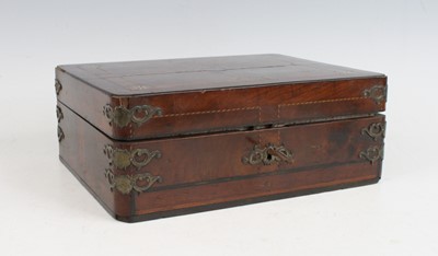 Lot 2263 - A George III mahogany and inlaid fitted...