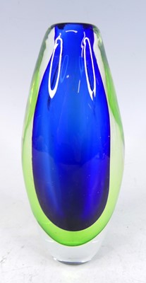 Lot 85 - A 1960s Murano two-tone art glass vase, of...
