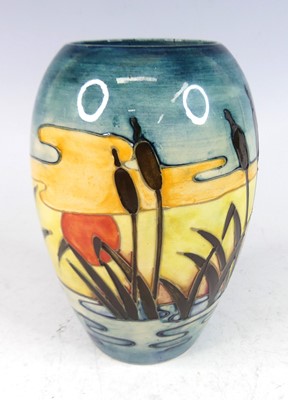 Lot 44 - A contemporary Moorcroft 'Reeds at Sunset'...