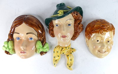 Lot 35 - A Beswick pottery wall mask, underglaze...