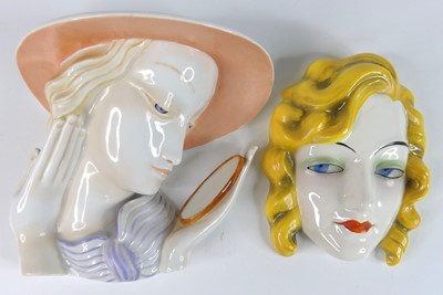 Lot 25 - Metzler & Ortloff - a porcelain wall mask,...