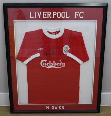 Lot 1177 - Michael Owen, a replica Liverpool FC home...