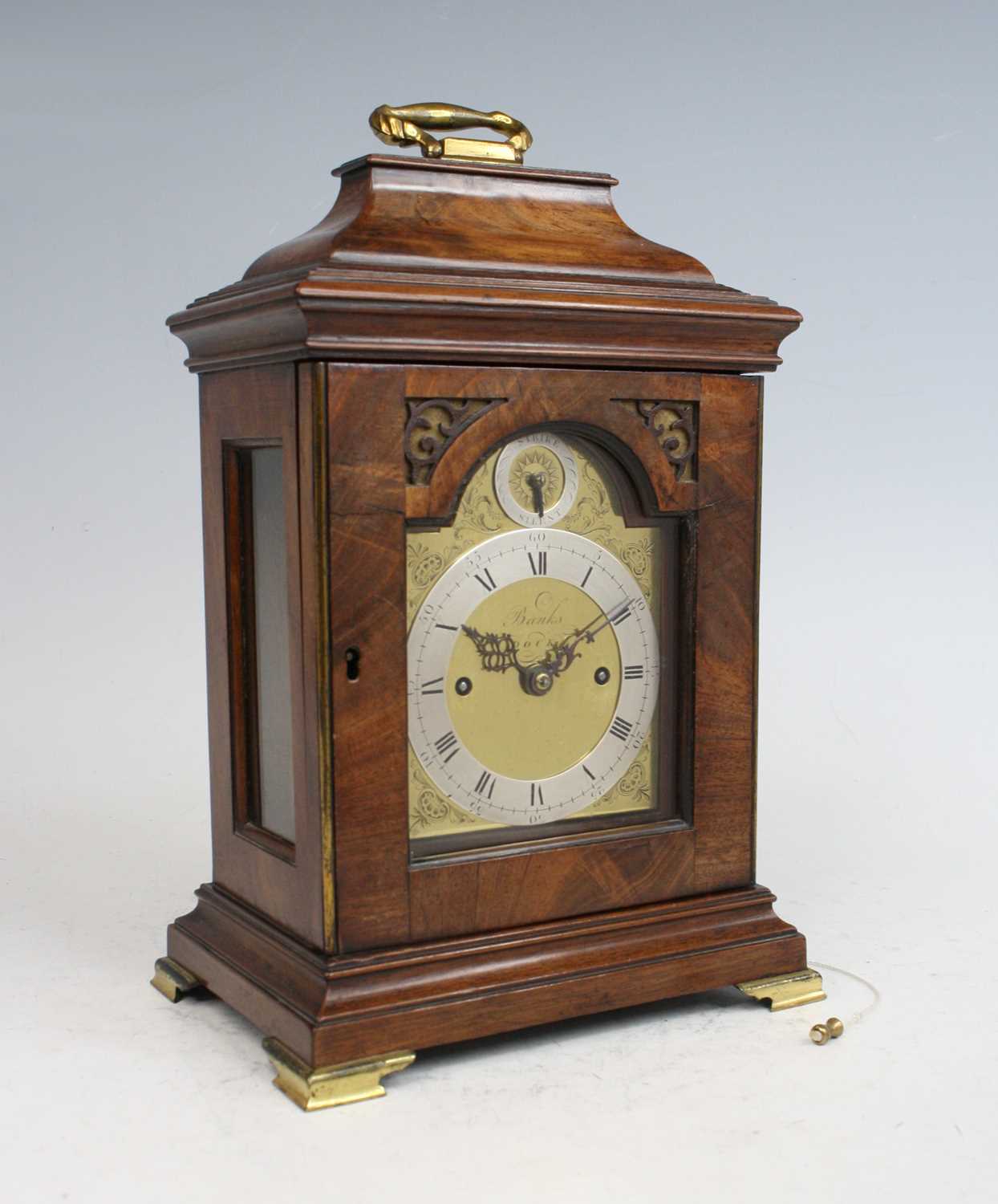 Lot 2390 - A rare miniature George III mahogany striking...