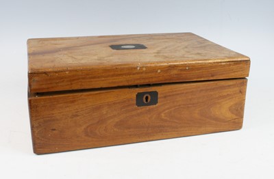 Lot 2261 - A 19th century satinwood fitted box, having a...