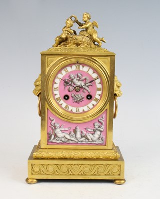 Lot 2383 - A mid-19th century French ormolu and porcelain...