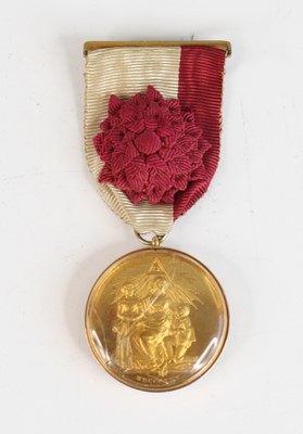 Lot 2204 - A gilt bronze Masonic jewel representing the...